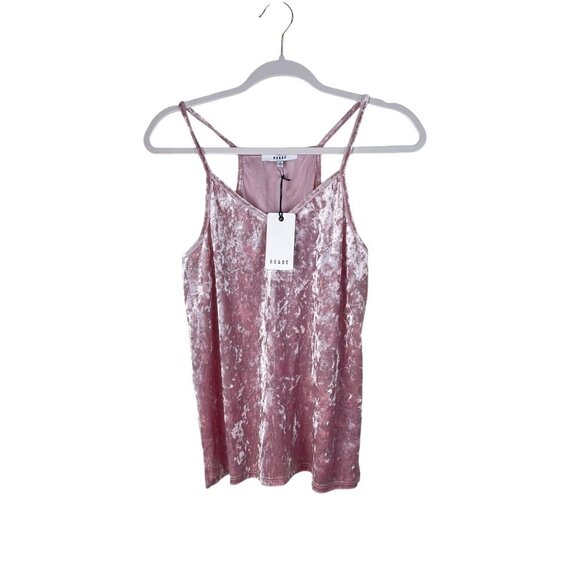 Ro&De Velvet Tank Top Burnout Pink S feminine fairy coquette - Picture 1 of 8